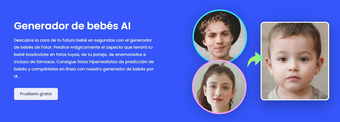 Generador de bebés online gratis de Fotor