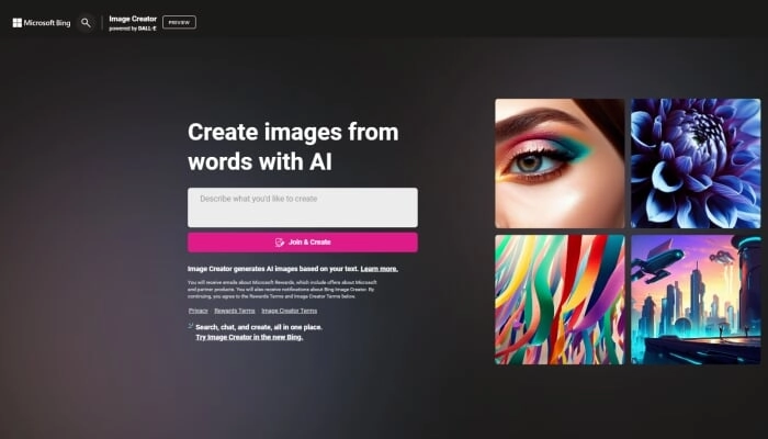 Bing Image Creator - generador de imágenes IA