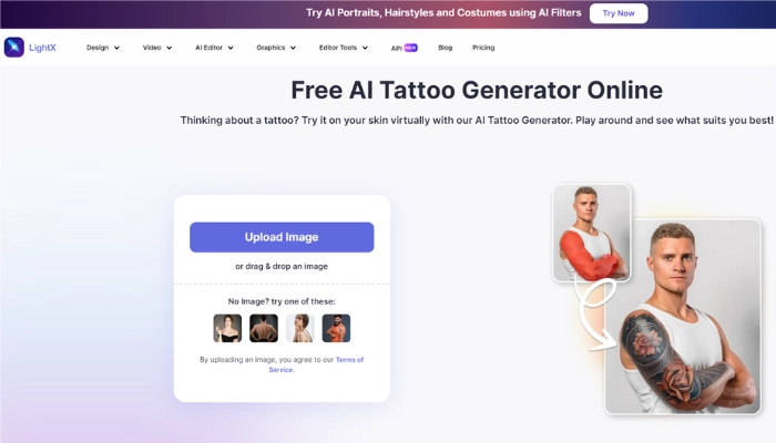 Generador de tatuajes con IA gratuito en línea