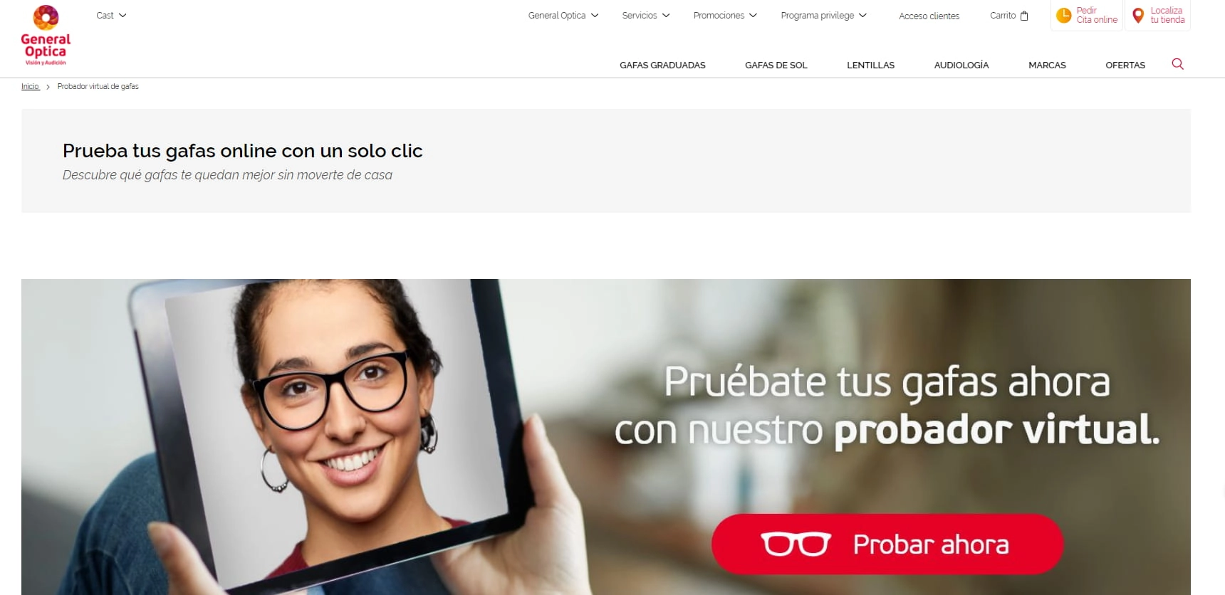 General Optica - Prueba tus gafas online con un solo clic