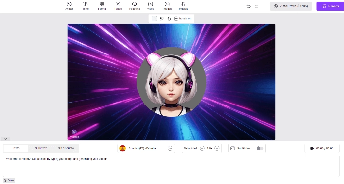 generar un talking avatar con vidnoz ai