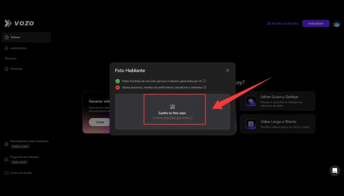 hacer hablar fotos online gratis con vozo