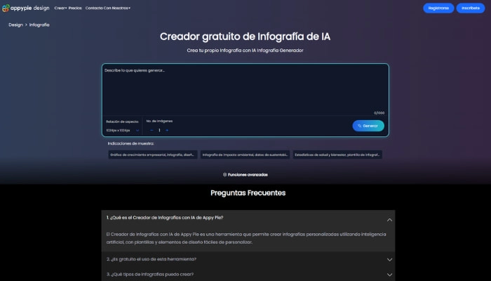 hacer infografia con ia de appypie