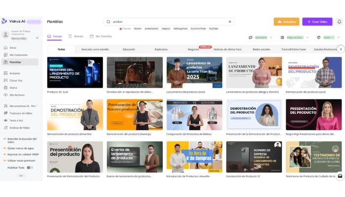 hacer una demostracion de un producto con vidnoz