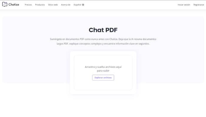 herramienta de chat pdf gratis chatize