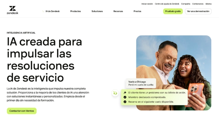 herramienta de crm inteligencia artificial Zendesk AI