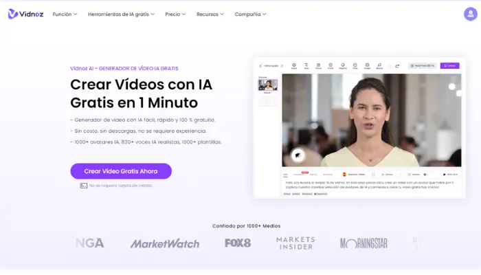 ia para generar videos vidnoz