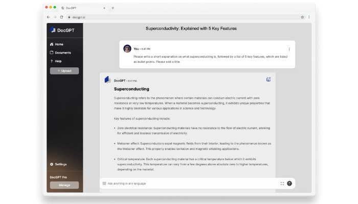 ia para responder preguntas docgpt