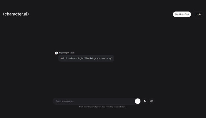 inteligencia artificial psicologia Character AI Psychologist