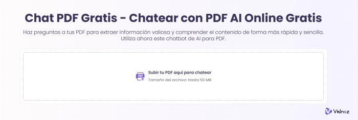 interactuar con chatpdf de vidnoz