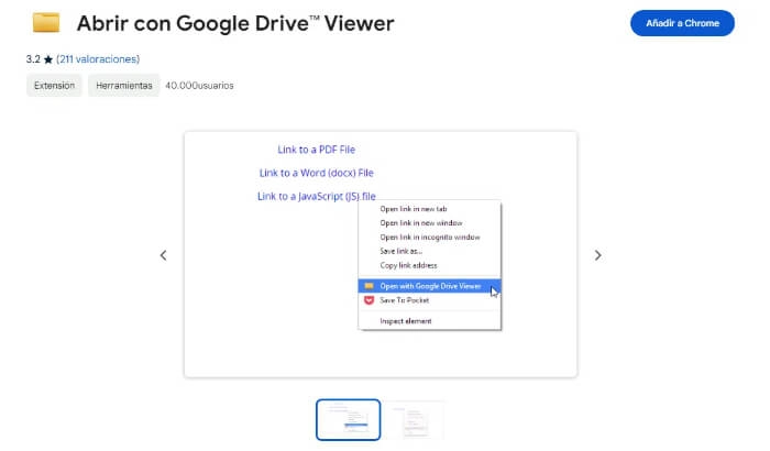 lector de documentos google drive viewer