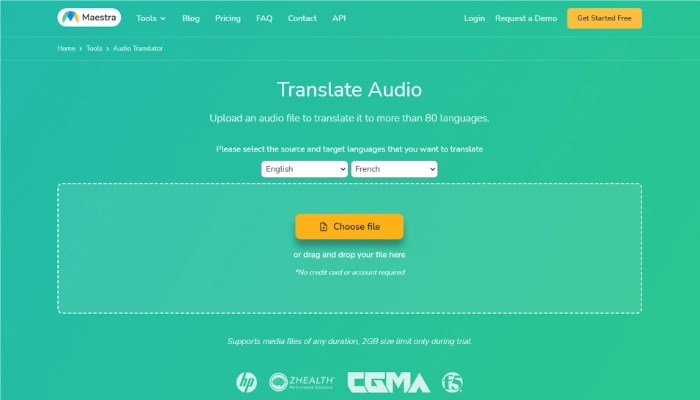 Maestra traductor de audio con IA gratuito