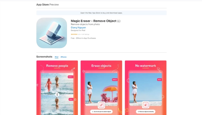 Magic Eraser en Apple Store