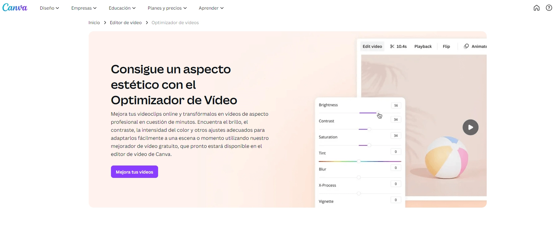 Mejorar calidad de video con Canva