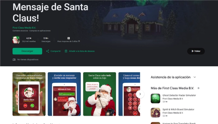 Mensaje de Papá Noel