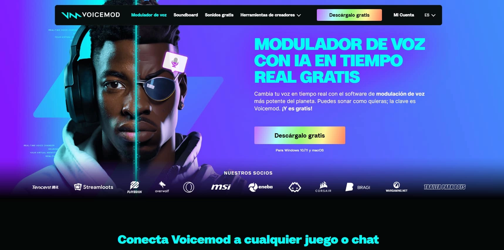 Modulador de voz con IA en tiempo real gratis