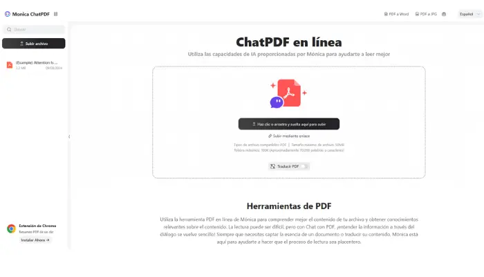 monica chatpdf en linea