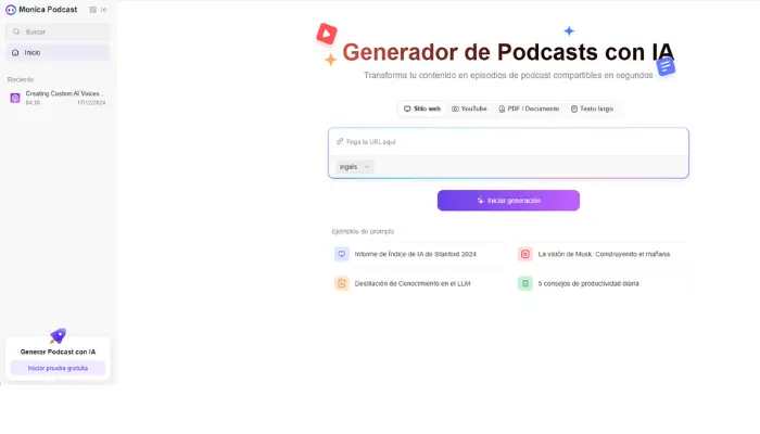 monica podcast ia