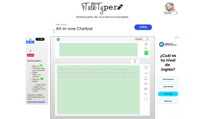 pasar de mp3 a texto con talktyper