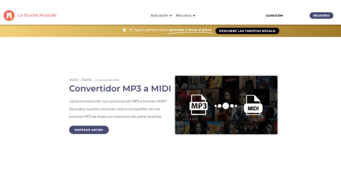 pasar mp3 a midi con la touche musicale