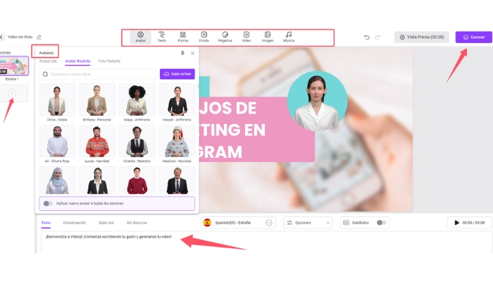 Personalizar el contenido de tu video