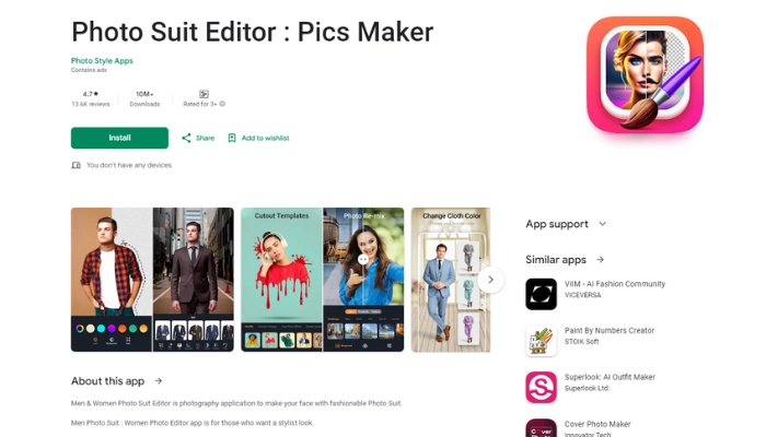 Photo Suit Editor