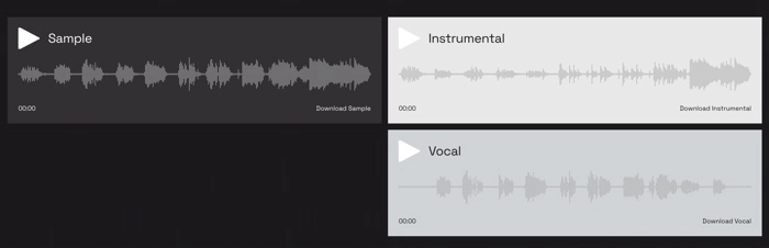 Pistas de audio por acapella extractor