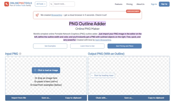 poner contorno a una imagen PNG online con OnlinePNGTools