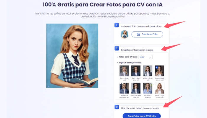 Poner traje a una foto con Vidnoz AI