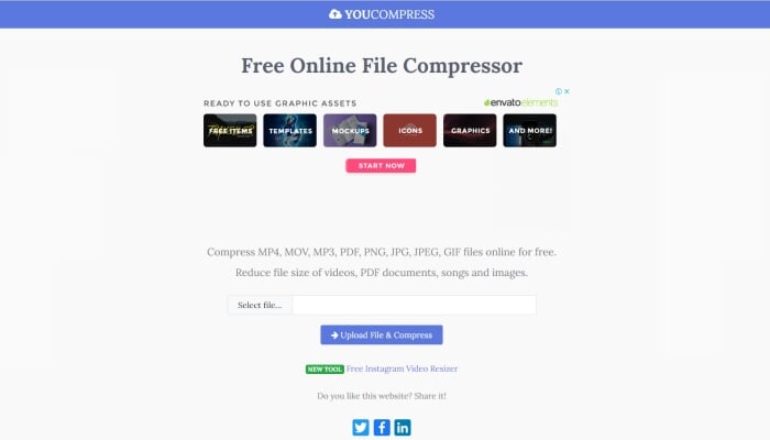 YouCompress - comprimir videos online