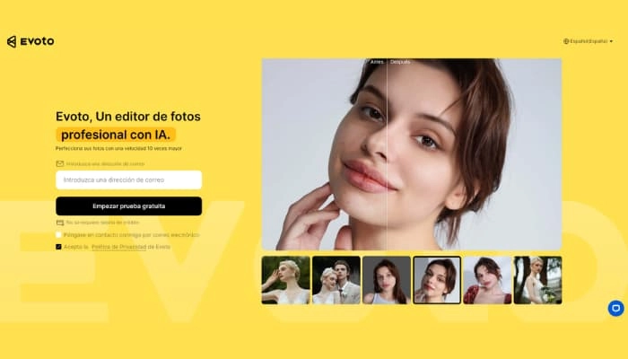 quitar papada en fotos con evoto ai