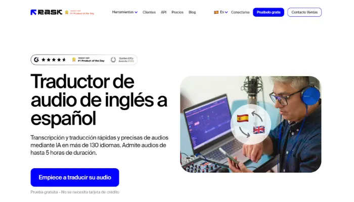 rask.ai traductor de audio y video con ia