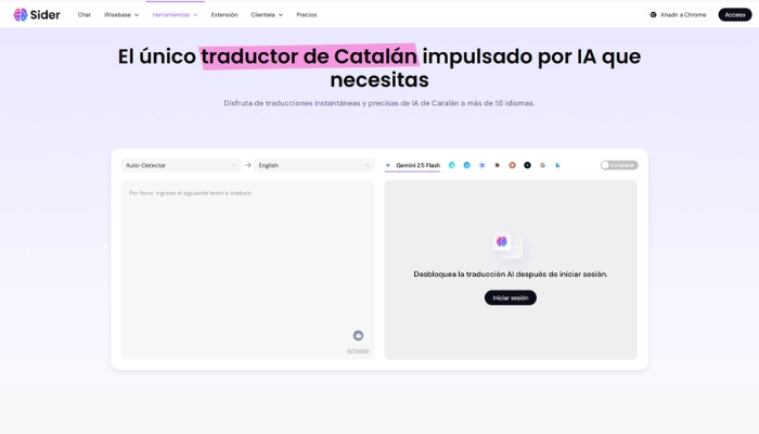 sider traductor de catalan con ia