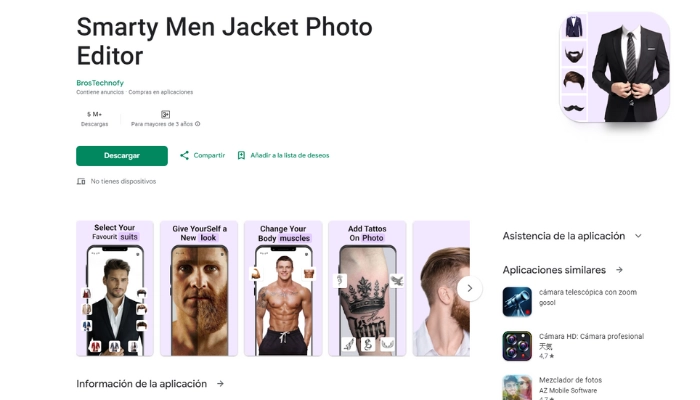 Smarty Men Jacket Photo Editor