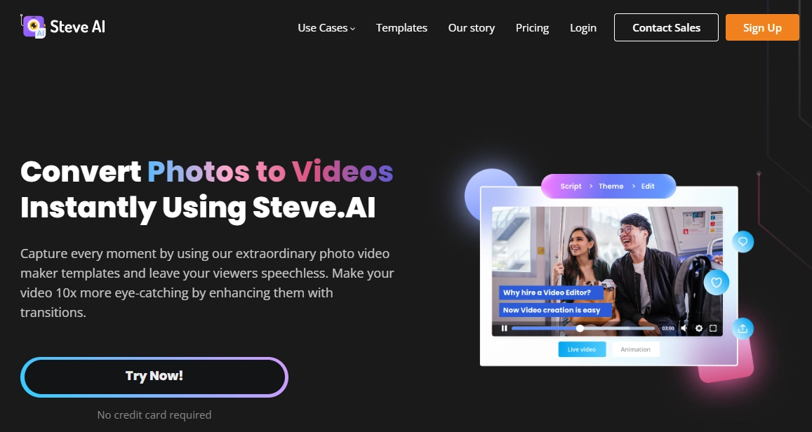 steve ai photo video maker