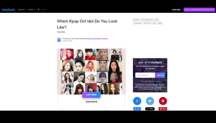 test de que idol femenina eres en playbuzz