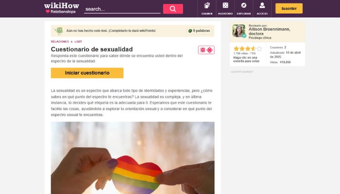 test de sexualidades de wikihow