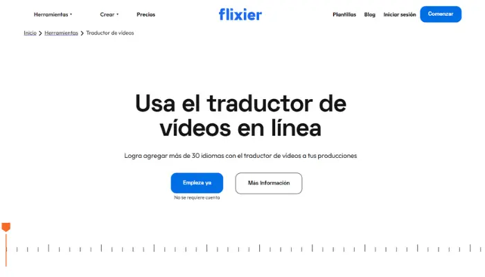 traductor de videos en linea flixier