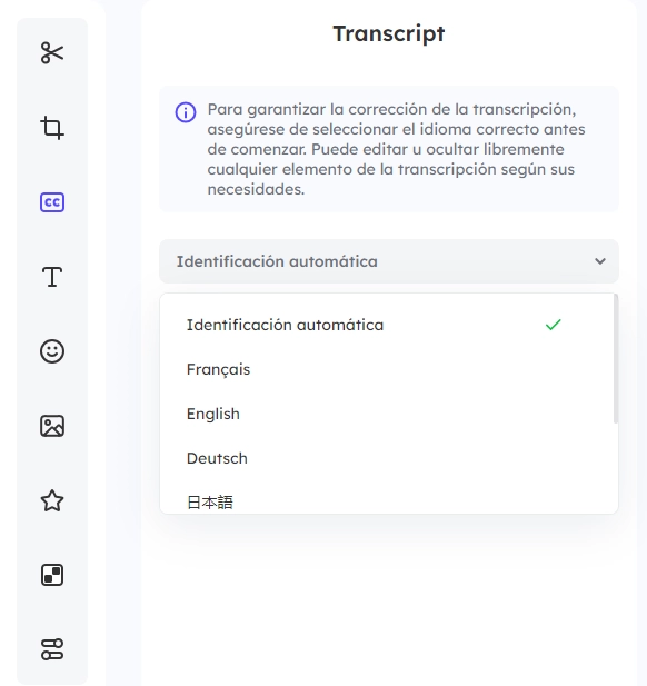transcripcion automatica y anadir subtitulos a tus videos
