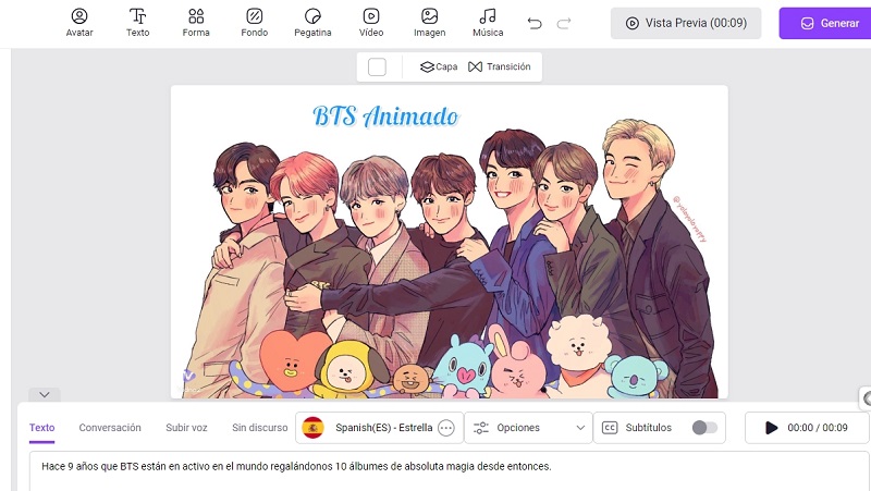 Video BTS Animado