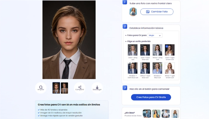 Vidnoz AI ajustará el traje para adaptarlo a tu foto