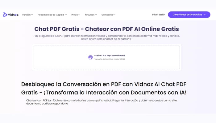 vidnoz chat pdf gratis