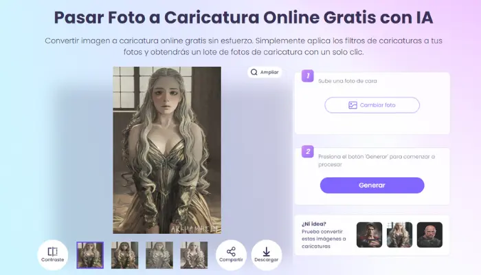 vidnoz ia para pasar fotos a dibujo