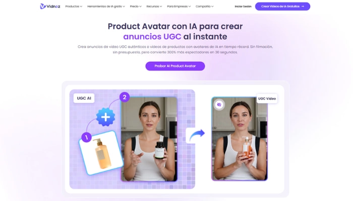 vidnoz ofrece diversos videos plantillas personalizables para hacer una ficha tecnica