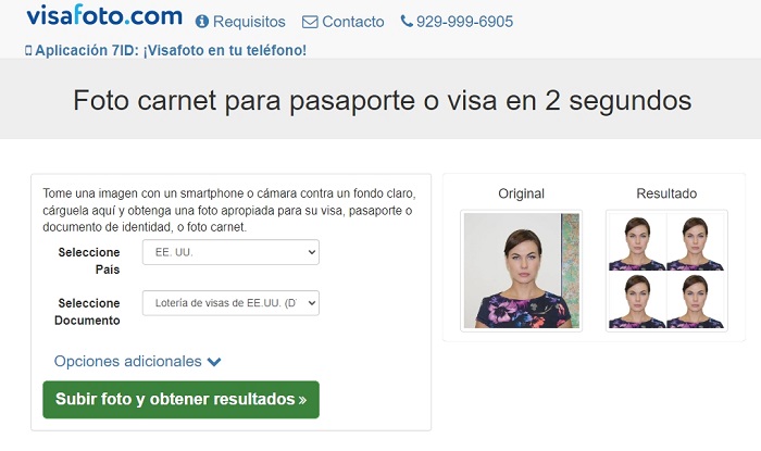Crear Foto para Pasaporte con Visafoto
