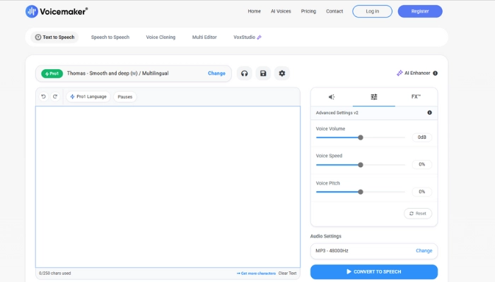 Voicemaker - Generador voz IA de mujer