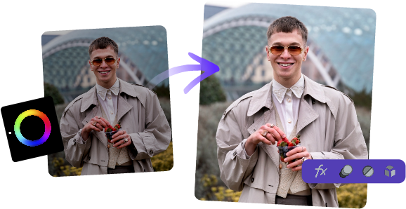 mejorar color de imagen con ia con vidnoz