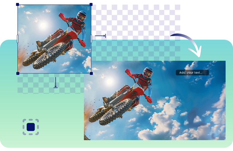 Expandir imagen con IA para diseño gráfico