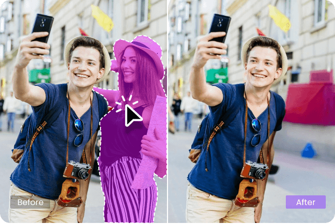 ia para quitar personas de una foto