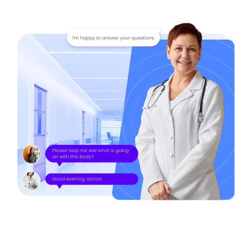 Avatar asistente virtual IA que responde consultas médicas